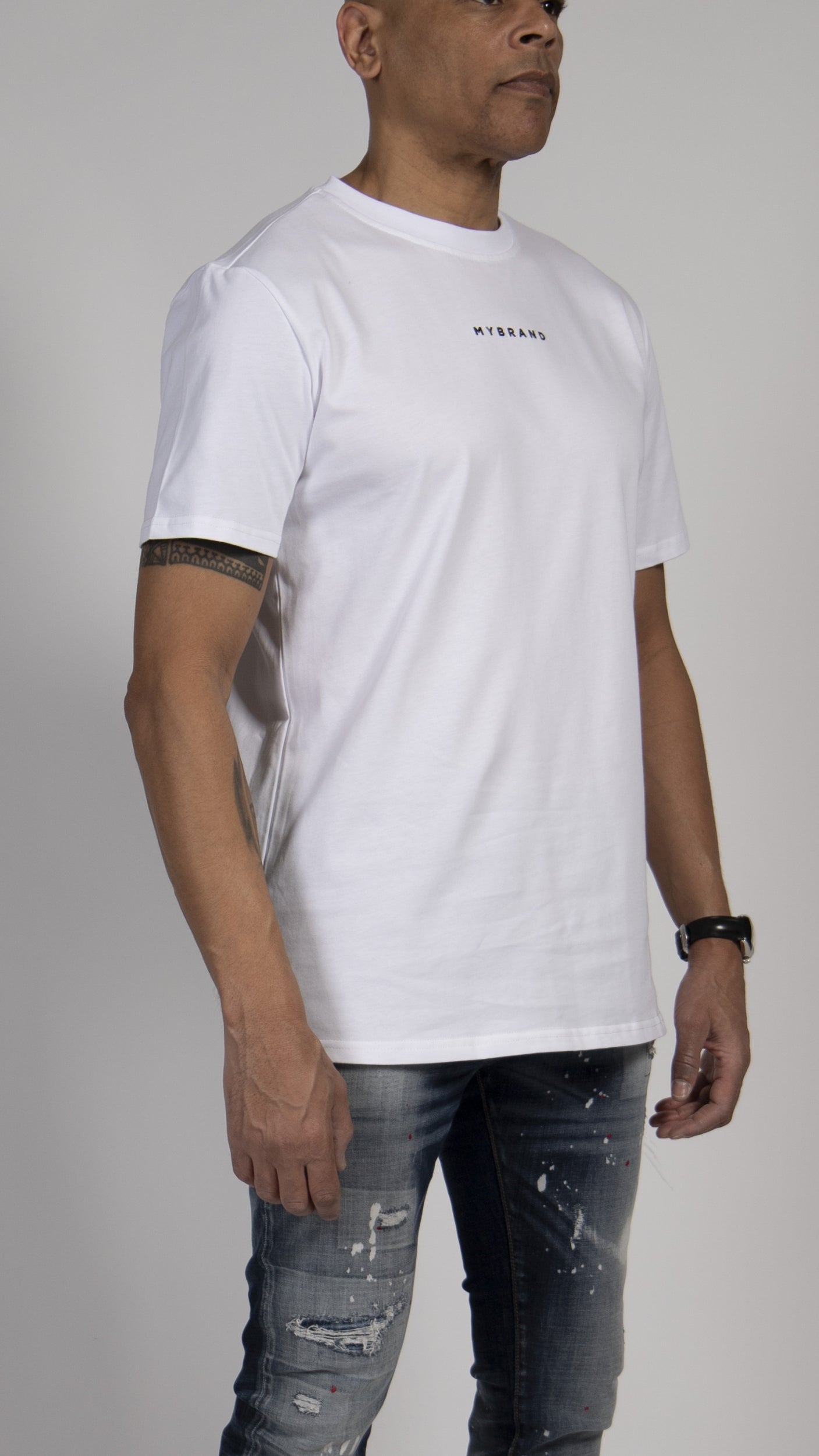 MY BRAND BACK TEXT T-SHIRT WHITE | WHITE