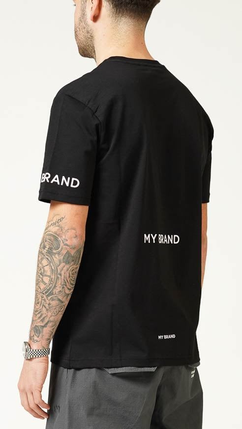 MY BRAND UPSIDE DOWN LOGO BLACK T-SHIRT | BLACK