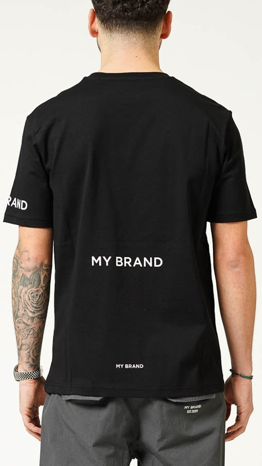 MY BRAND UPSIDE DOWN LOGO BLACK T-SHIRT | BLACK