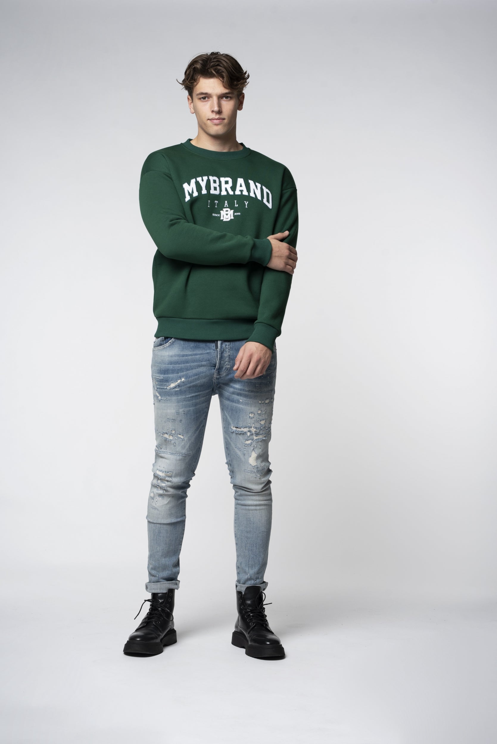 MB DOLCE VARSITY SWEATER | GREEN