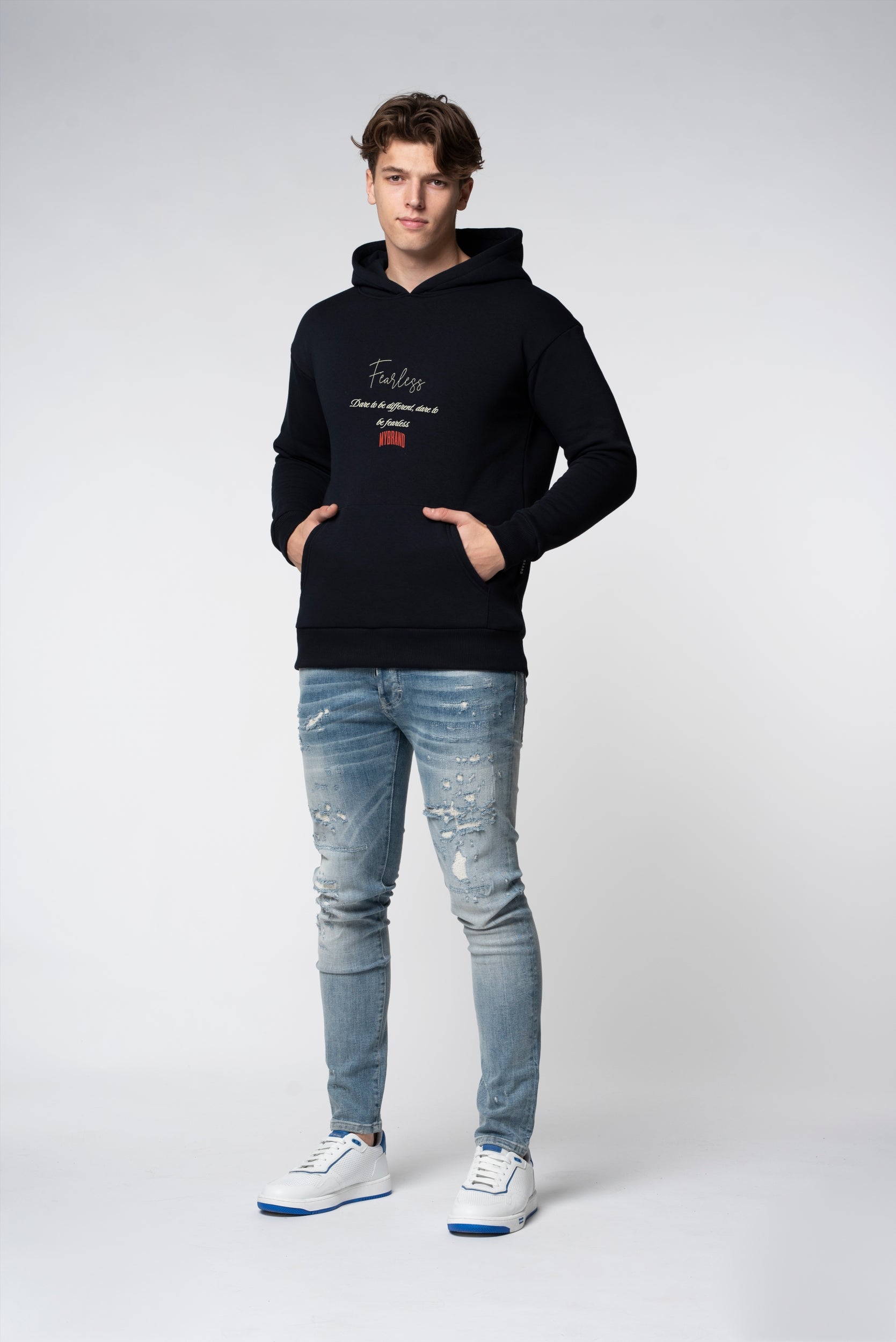 MB FEARLESS HOODY | NAVY