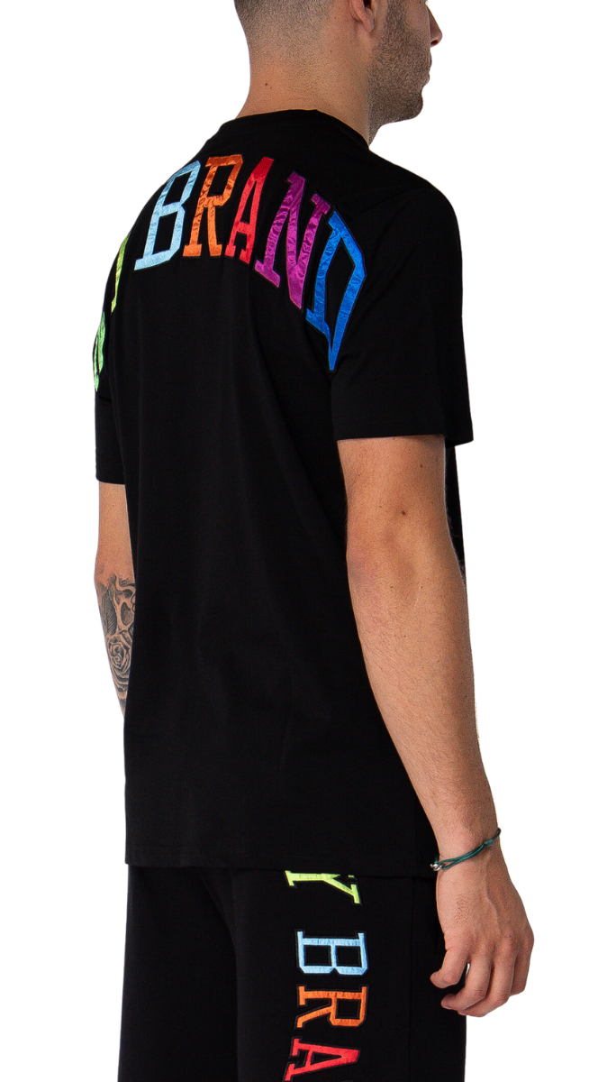 My Brand Rainbow College T-shirt Black | BLACK