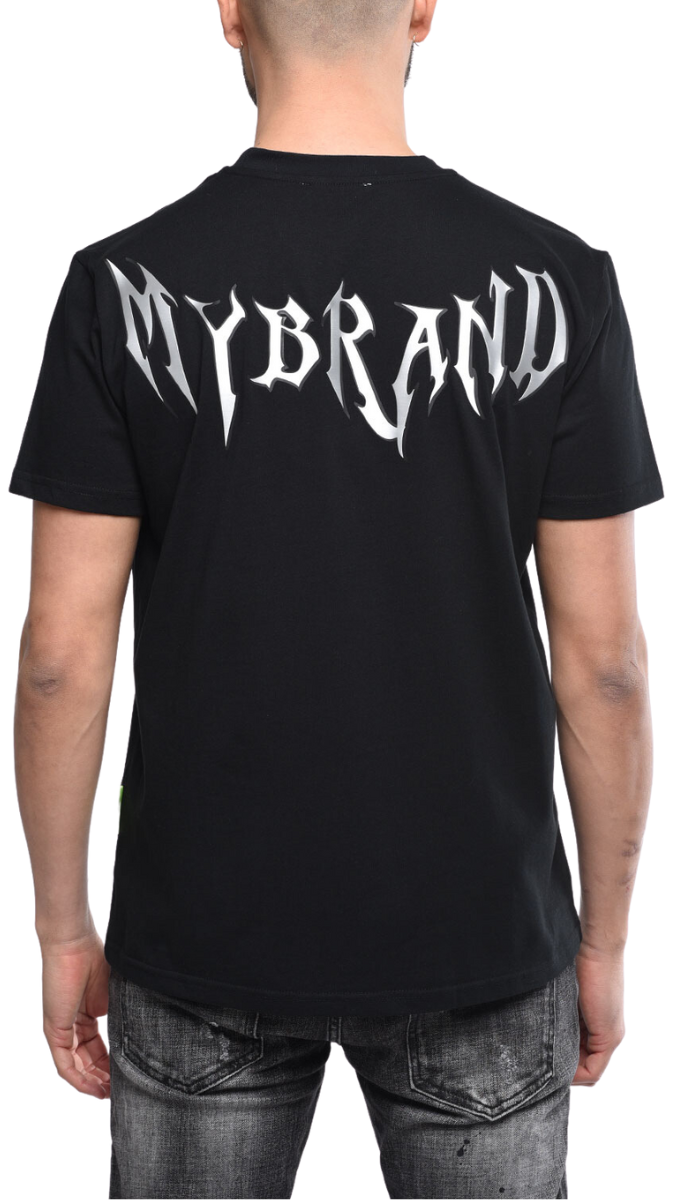 Black T Shirt With Silver | BLACK