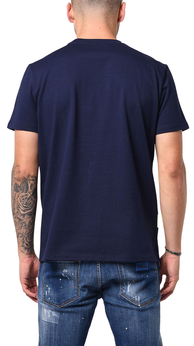 MB LOGO SKY BLUE GRADIENT TSHIRT | NAVY