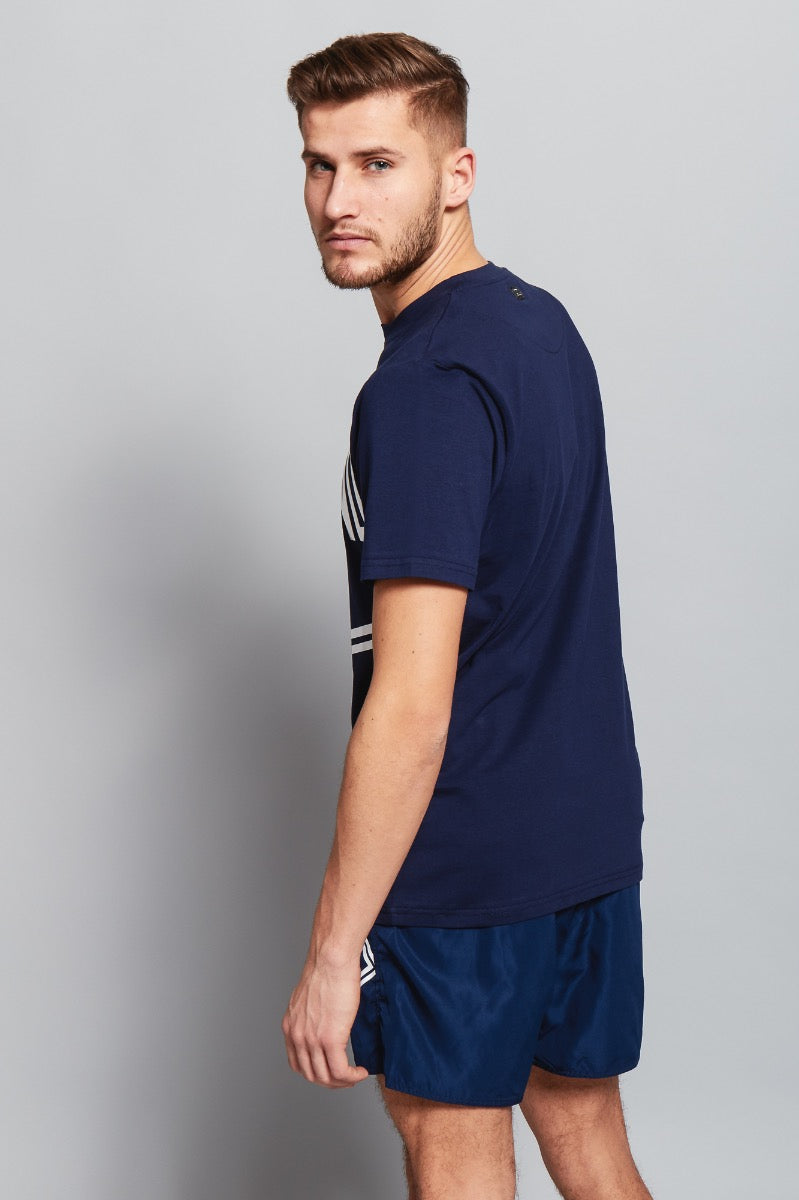 SKEW LOGO T-SHIRT | NAVY