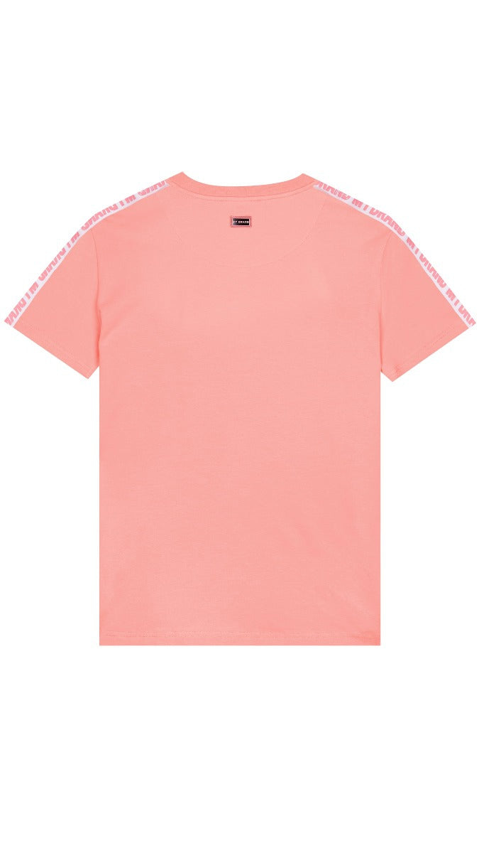 MB LOGO TAPING T-SHIRT | PEACH