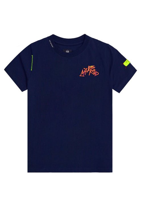 Mb Doodle Chest T-Shirt | NAVY