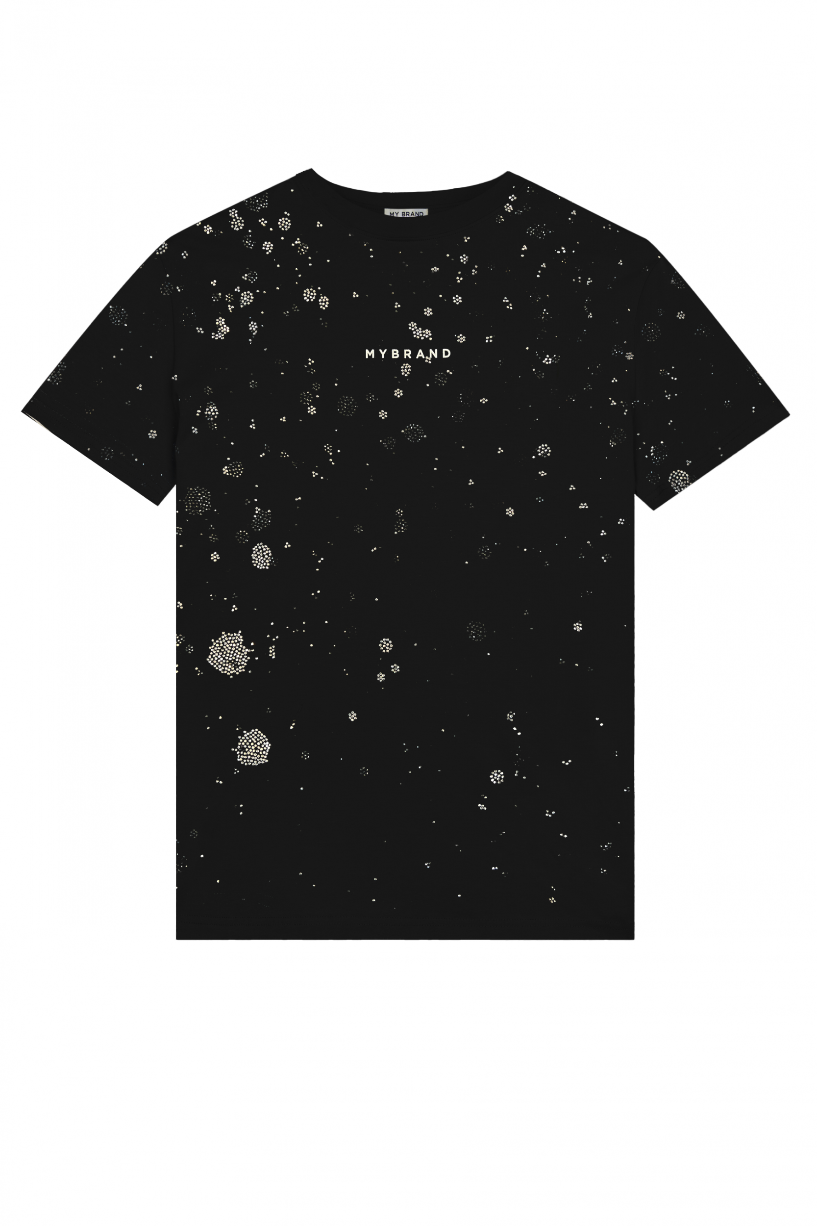 RHINESTONE SPLASH MB T-SHIRT | BLACK