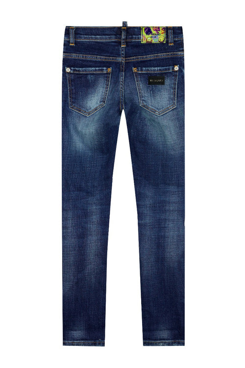 BASE WASHED DENIM JEANS | DENIM