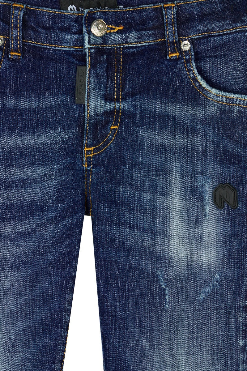 BASE WASHED DENIM JEANS | DENIM