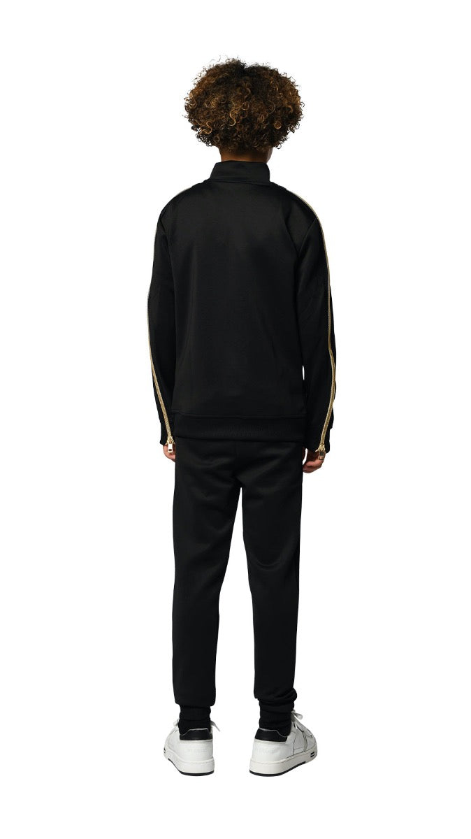 GOLD ZIPPER TRACKSUIT JAC | BLACK