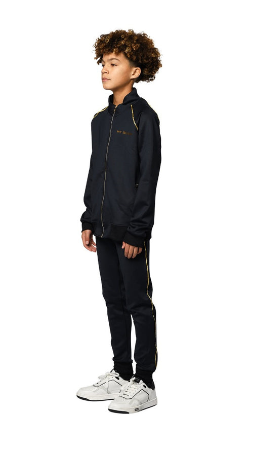 Gold Piping Tracksuit Boys | BLUE