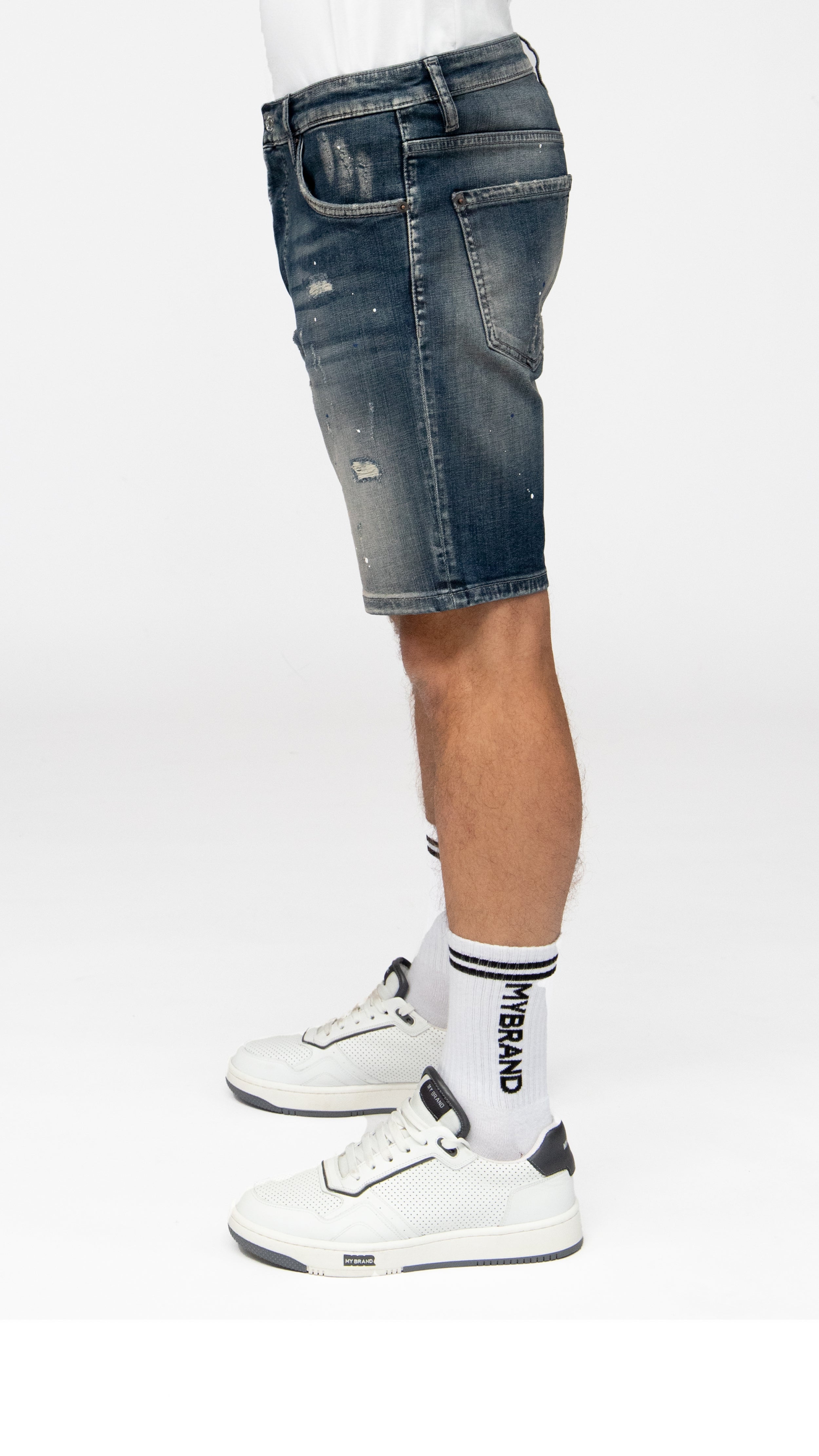 Washed Shredder Shorts | DENIM