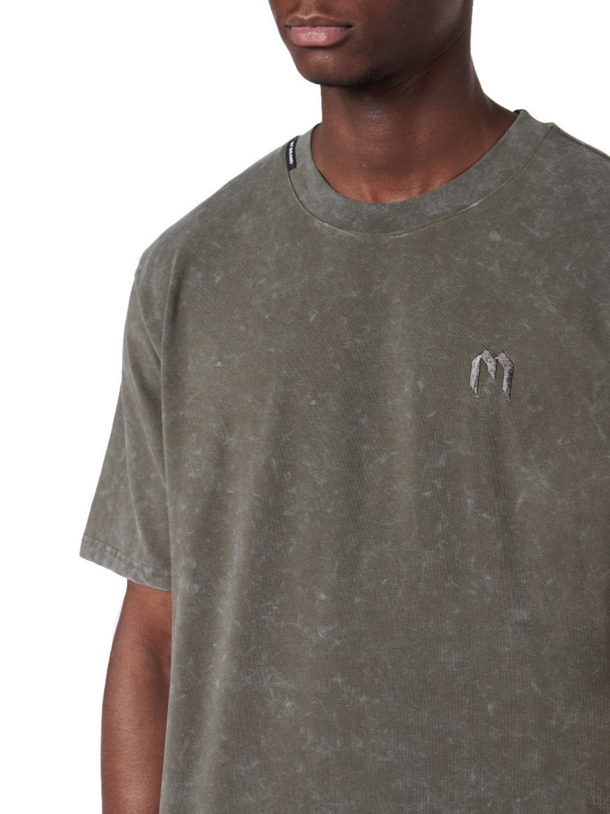 Acid Wash M T-Shirt Asphalt | GREEN