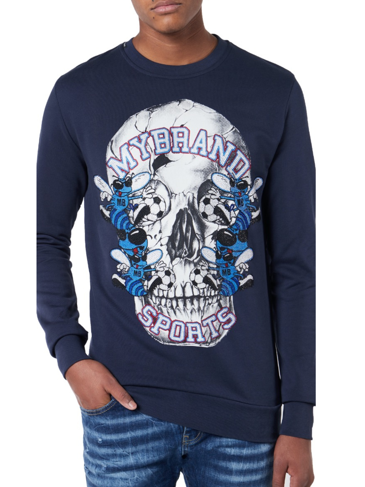 Bee Skull Sweater | NAVY