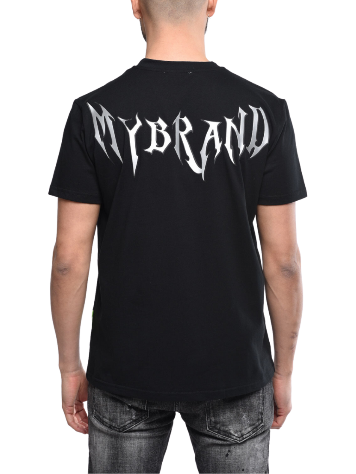 Black T Shirt With Silver | BLACK