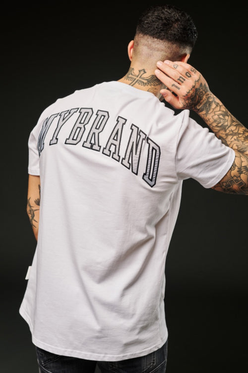 MY BRAND BACK TEXT T-SHIRT WHITE | WHITE