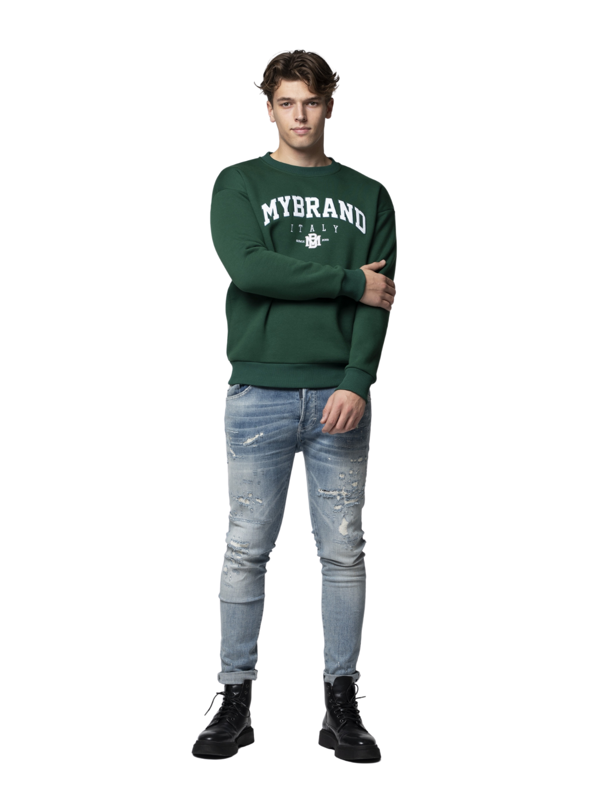 MB DOLCE VARSITY SWEATER | GREEN