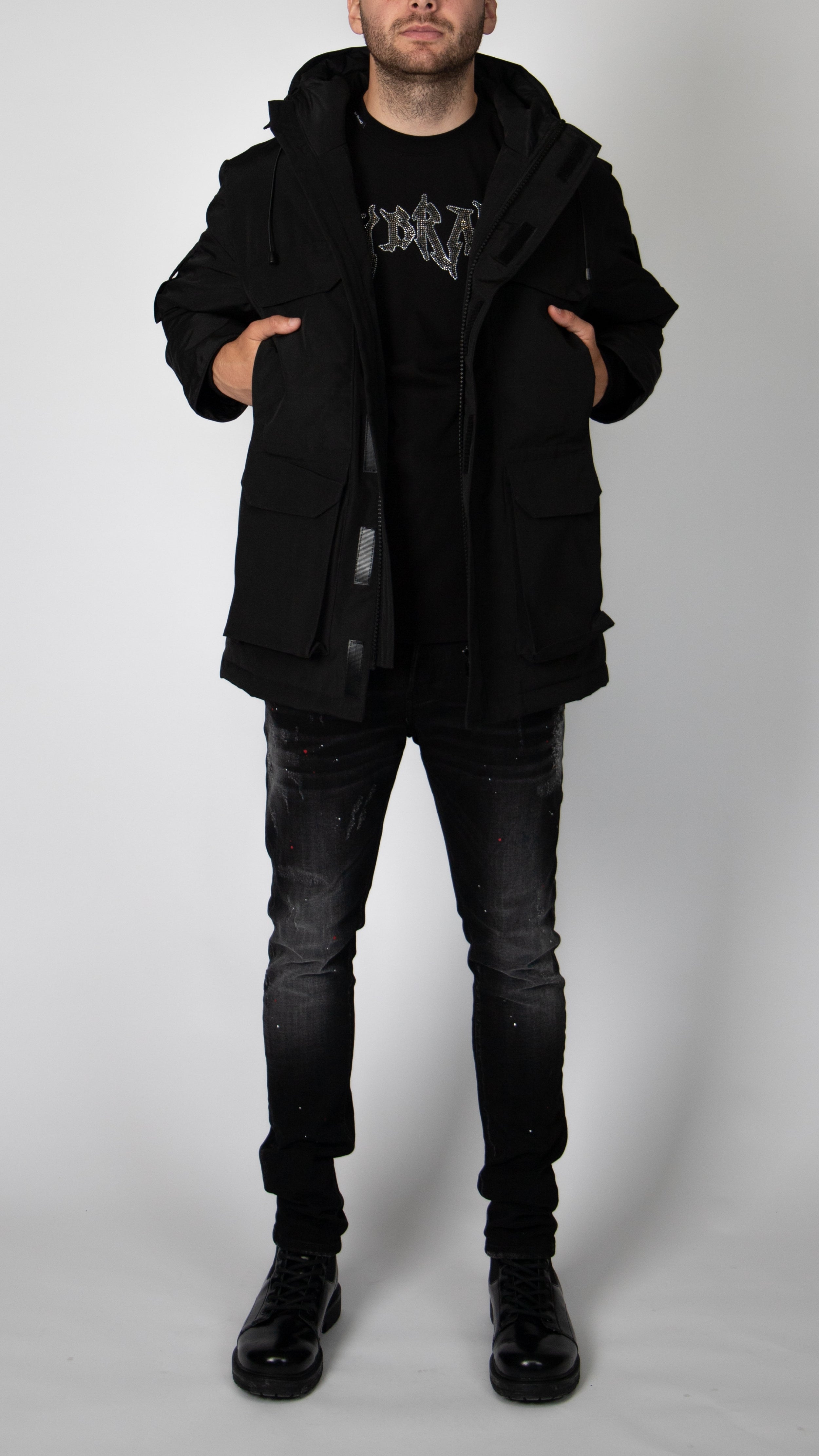 CORTINA LONG JACKET BLACK | BLACK