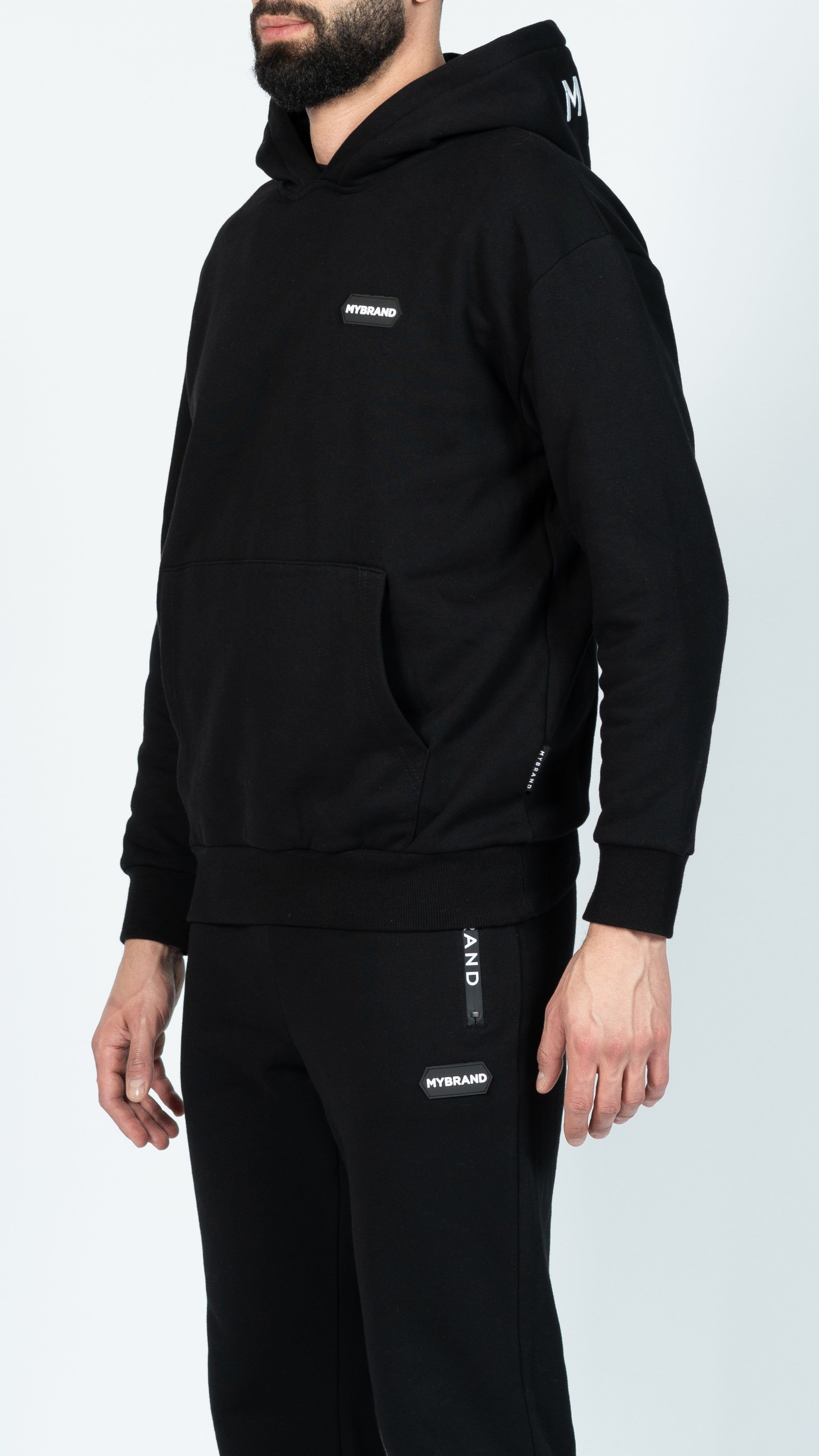 MB HEXAGON PATCH HOODIE BLA | BLACK