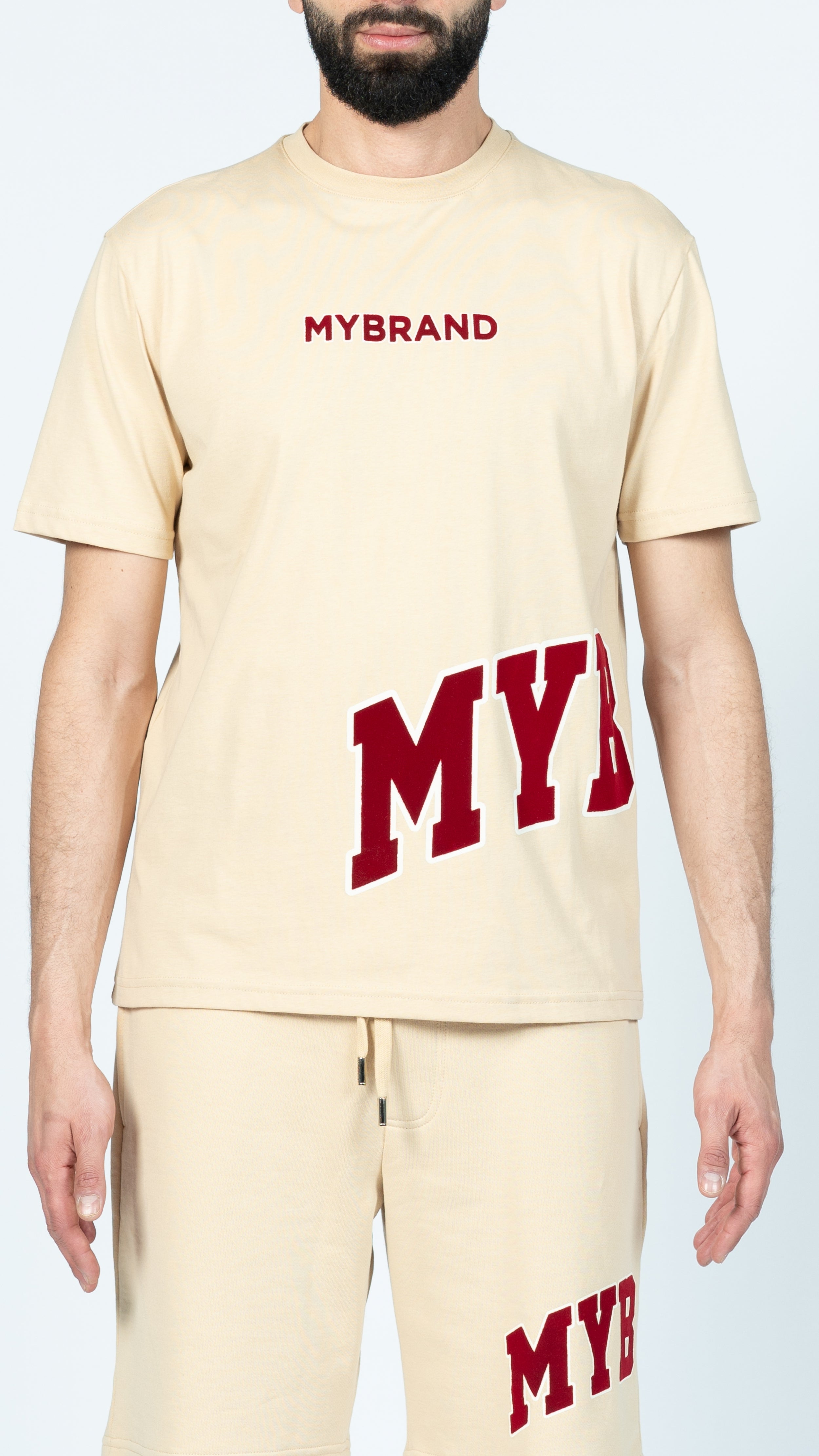 MYBRAND Bold Emblem Shirt Off-white/Blue | OFF-WHITE